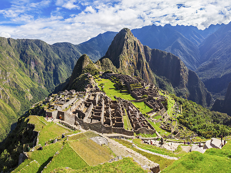 Ancient ruins in the Andes mountains